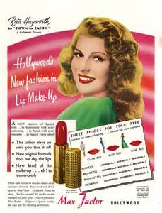 Old Advertising Poster reproduction Rita Hayworth max factor